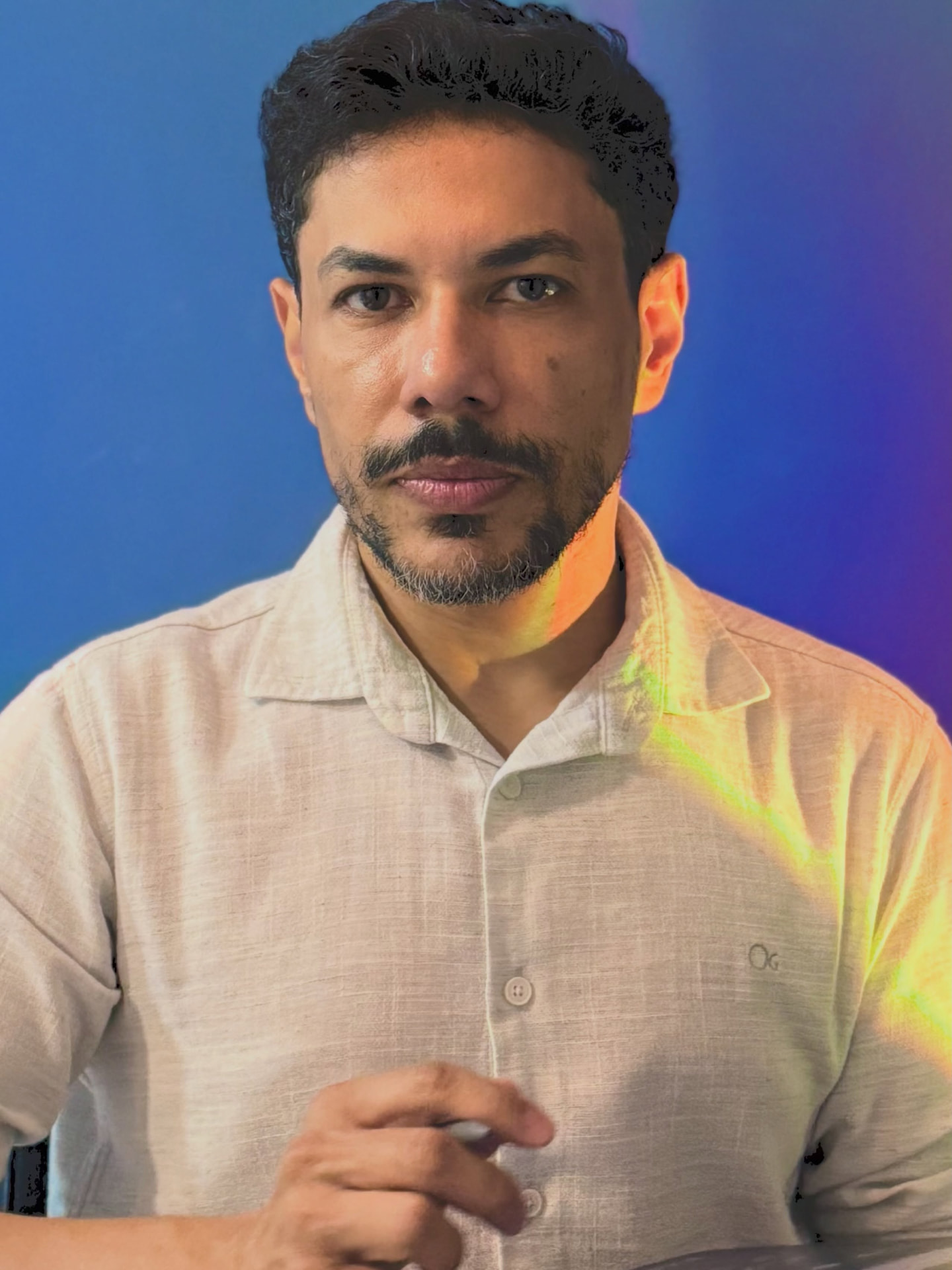 André Gonçalves em gravação de conteúdo sobre o Método CLÁRUMO